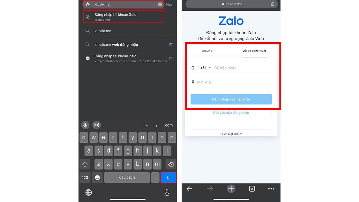 Cài 2 Zalo trên iPhone bằng Google Chrome bước 2